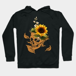 Skull With Sunflower Costume Gift Hoodie